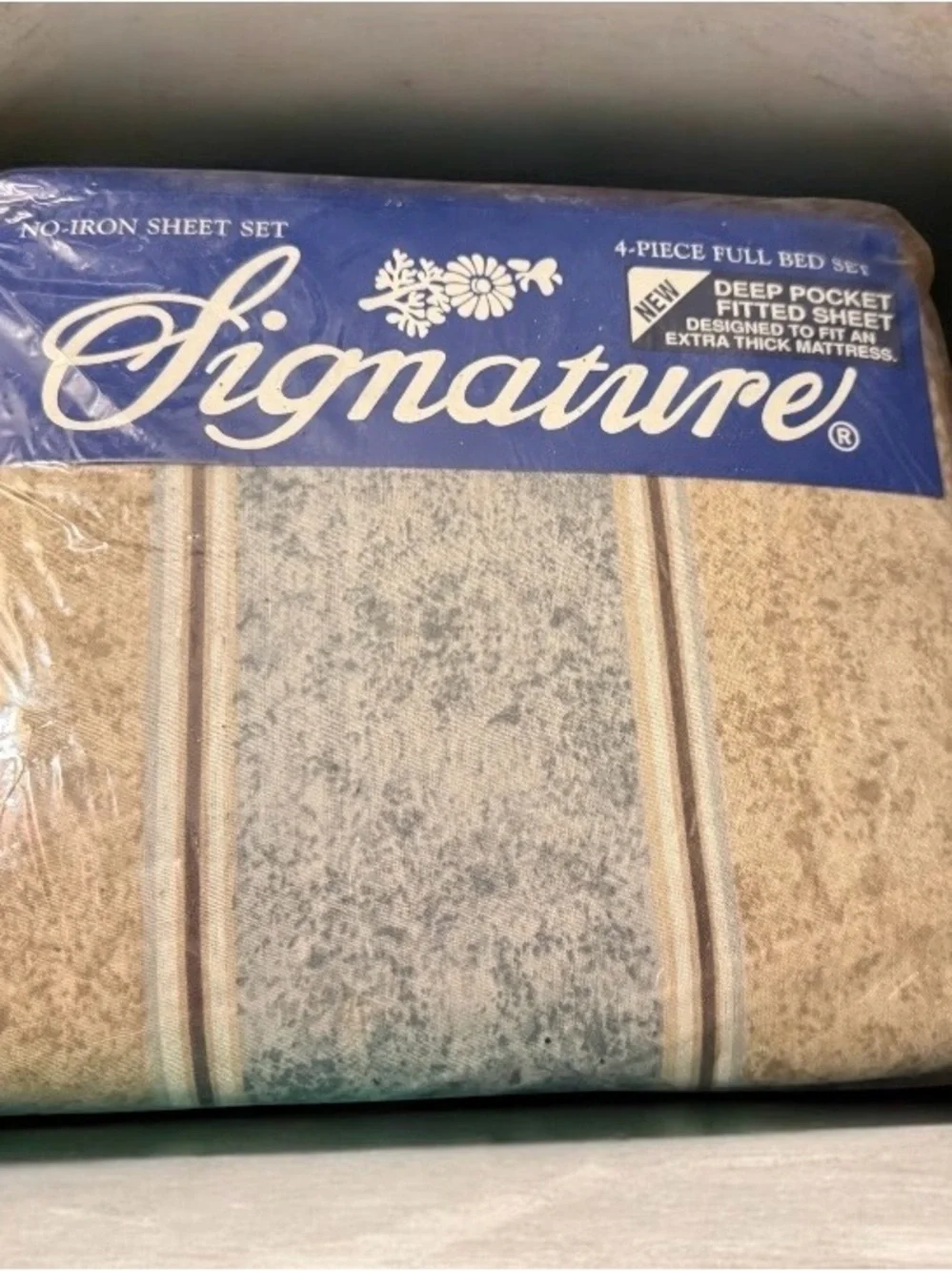 Vintage~New~Signature~4 Piece~Full Bed~Sheet Set~Deep Pocket